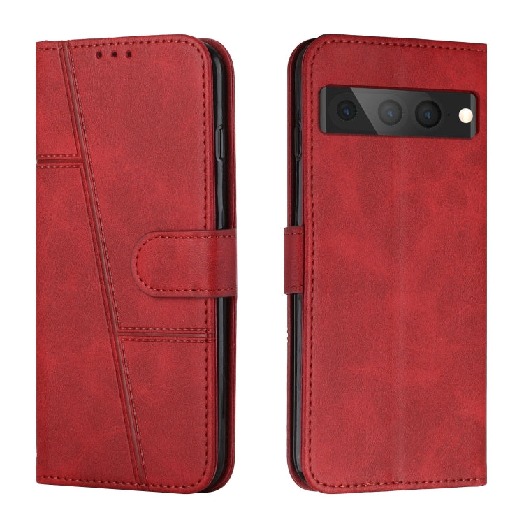 For Google Pixel 7 Pro Stitching Calf Texture Buckle Leather Phone Case