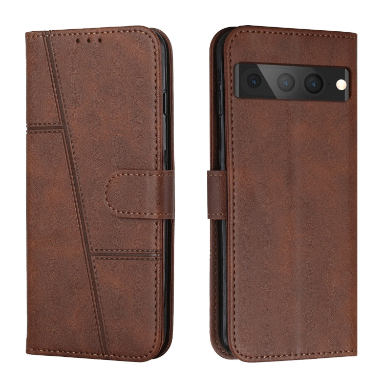 For Google Pixel 7 Pro Stitching Calf Texture Buckle Leather Phone Case