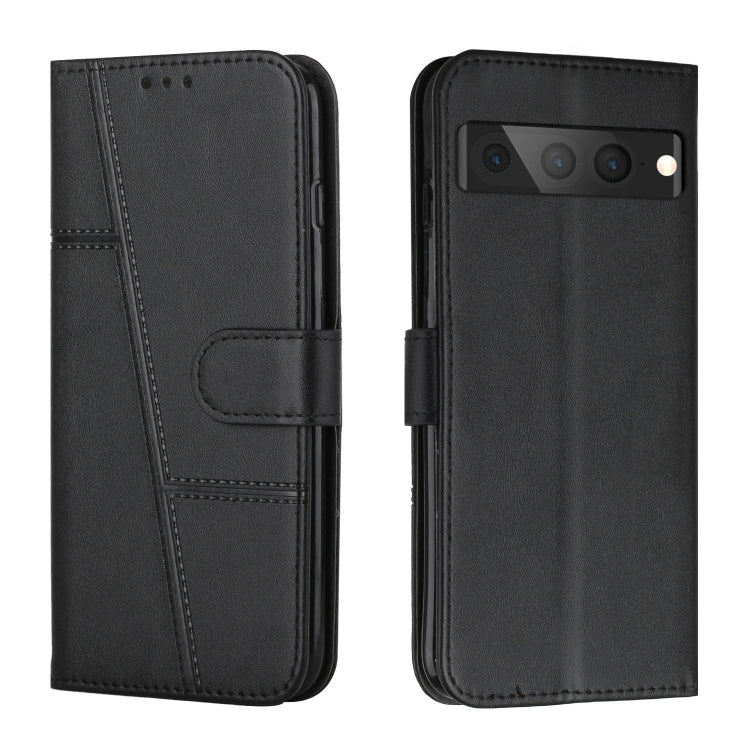 For Google Pixel 7 Pro Stitching Calf Texture Buckle Leather Phone Case