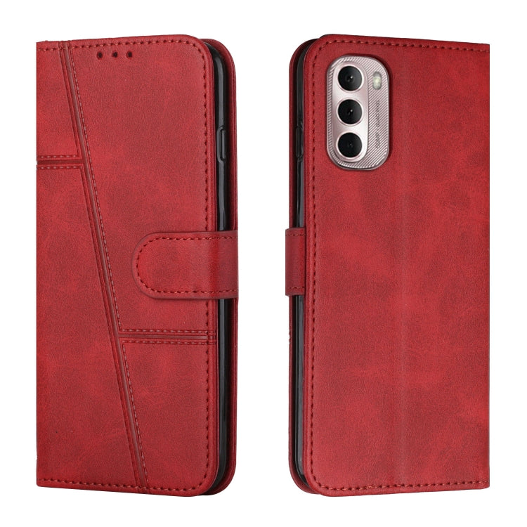 For Motorola Moto G Stylus 2022 4G Stitching Calf Texture Buckle Leather Phone Case