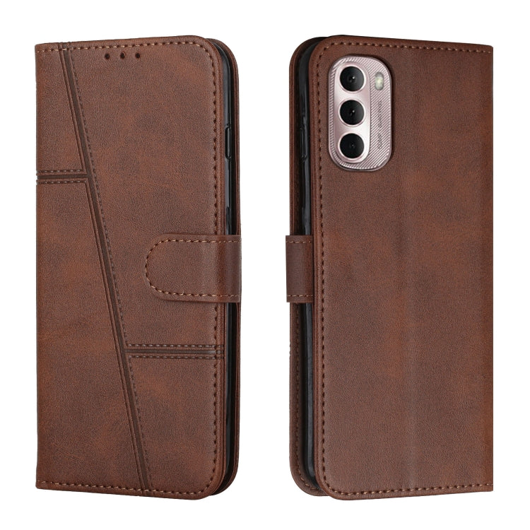 For Motorola Moto G Stylus 2022 4G Stitching Calf Texture Buckle Leather Phone Case
