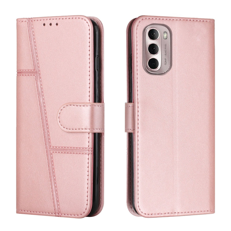 For Motorola Moto G Stylus 2022 5G Stitching Calf Texture Buckle Leather Phone Case