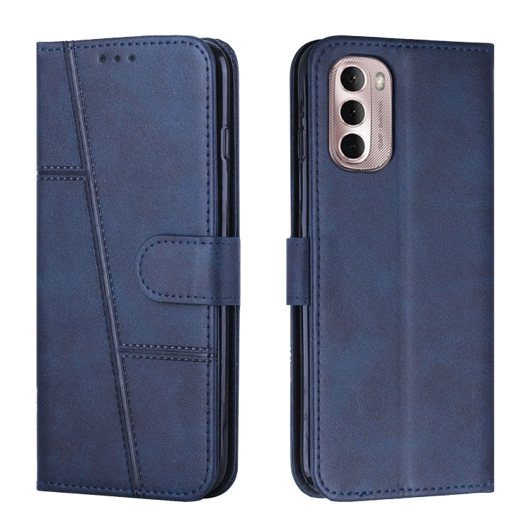 For Motorola Moto G Stylus 2022 5G Stitching Calf Texture Buckle Leather Phone Case