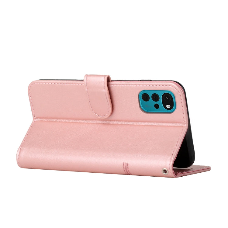 For Motorola Moto G22 Stitching Calf Texture Buckle Leather Phone Case