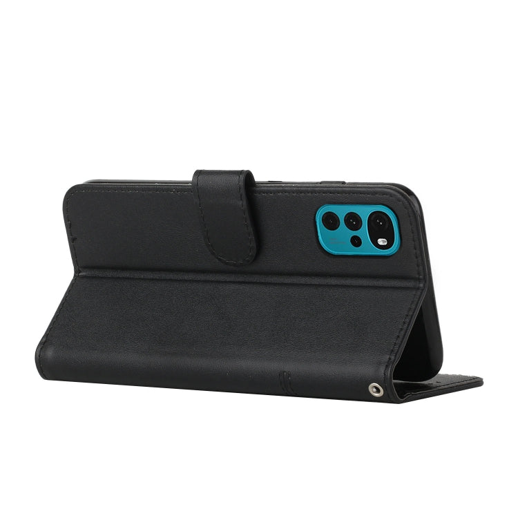 For Motorola Moto G22 Stitching Calf Texture Buckle Leather Phone Case