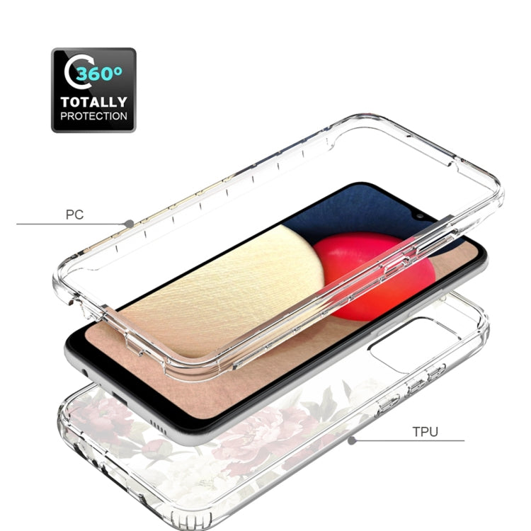 For Samsung Galaxy A02s 166mm PC+TPU Transparent Painted Phone Case