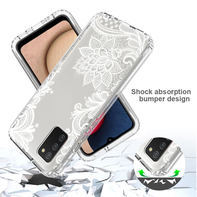 For Samsung Galaxy A02s 166mm PC+TPU Transparent Painted Phone Case