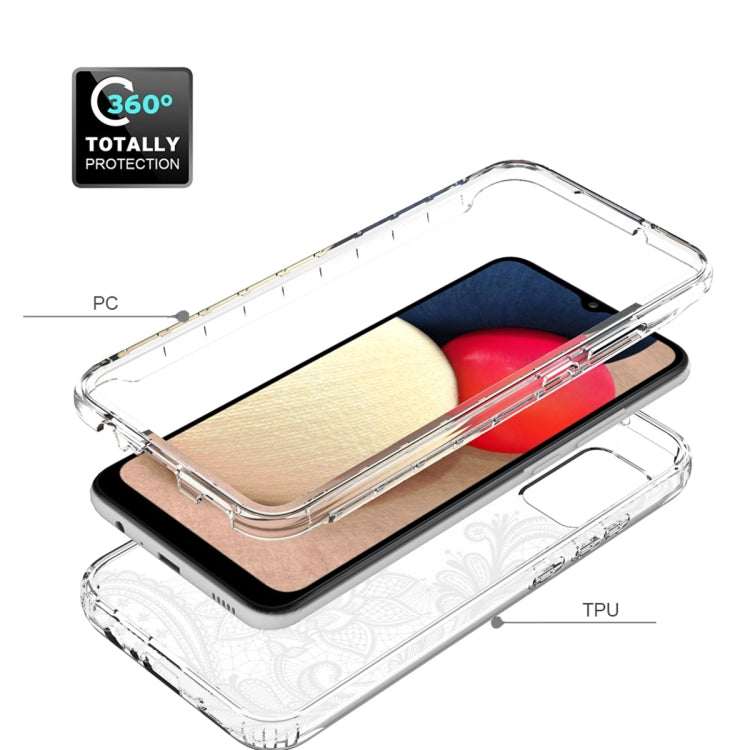 For Samsung Galaxy A02s 166mm PC+TPU Transparent Painted Phone Case