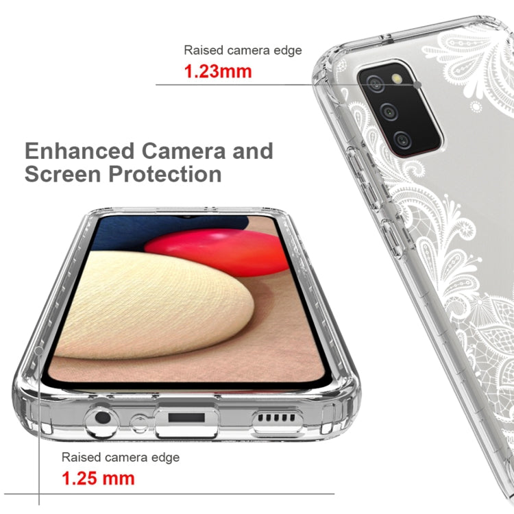 For Samsung Galaxy A02s 166mm PC+TPU Transparent Painted Phone Case