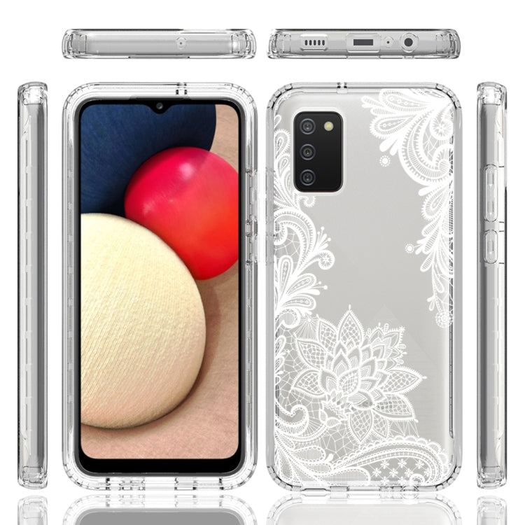 For Samsung Galaxy A02s 166mm PC+TPU Transparent Painted Phone Case