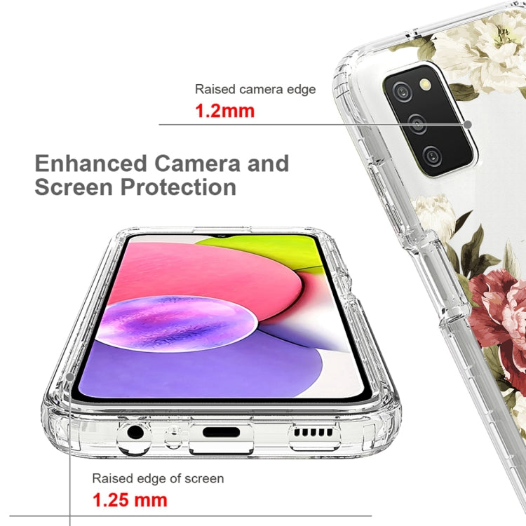 For Samsung Galaxy A03s PC+TPU Transparent Painted Phone Case