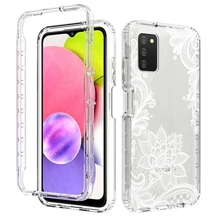 For Samsung Galaxy A03s PC+TPU Transparent Painted Phone Case