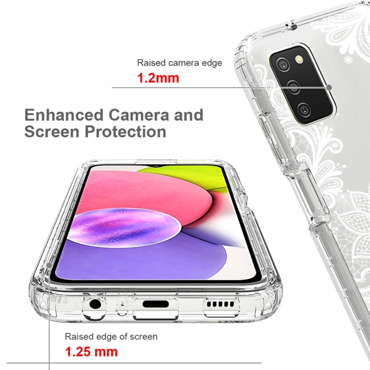 For Samsung Galaxy A03s PC+TPU Transparent Painted Phone Case
