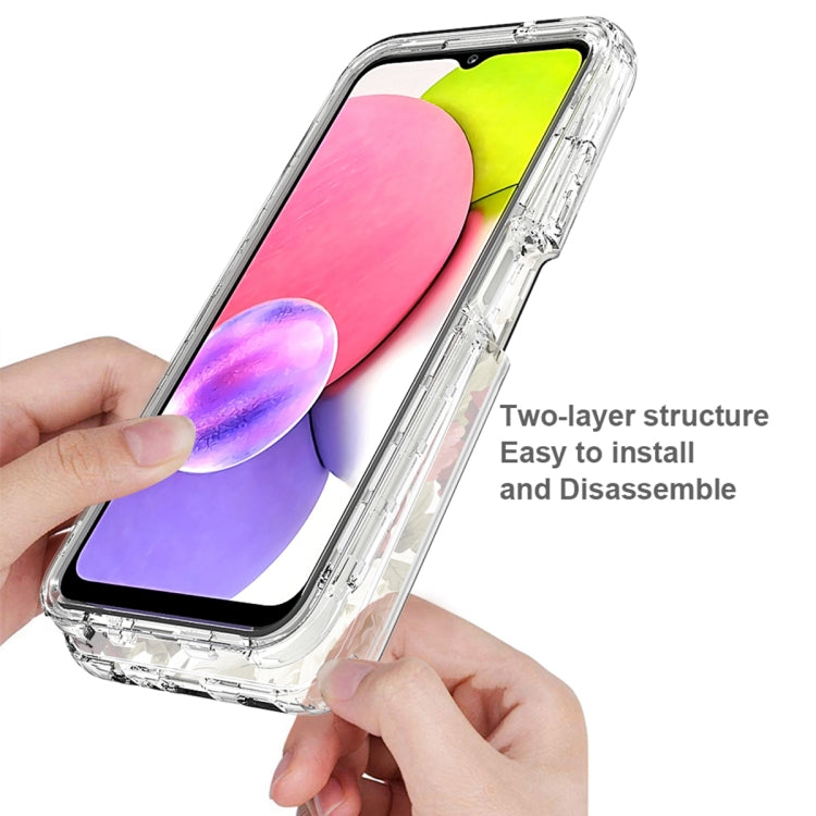 For Samsung Galaxy A03s PC+TPU Transparent Painted Phone Case