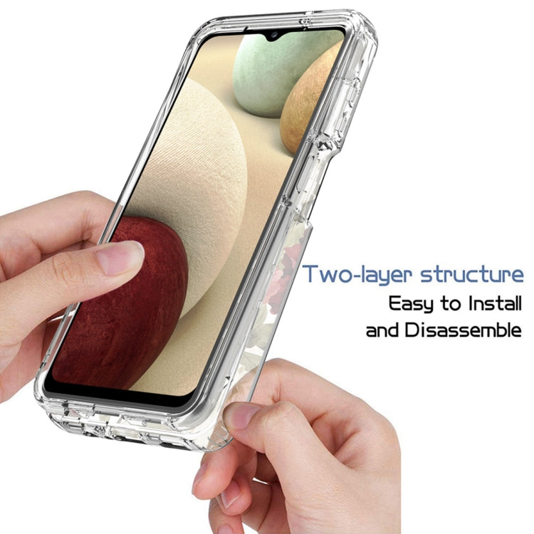 For Samsung Galaxy A12 PC+TPU Transparent Painted Phone Case