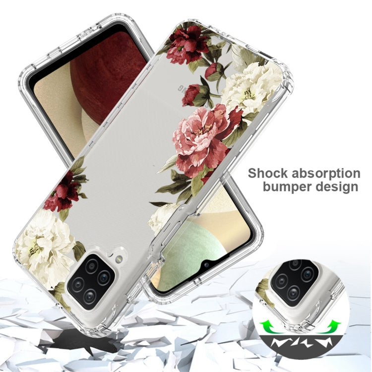 For Samsung Galaxy A12 PC+TPU Transparent Painted Phone Case