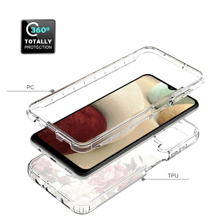 For Samsung Galaxy A12 PC+TPU Transparent Painted Phone Case