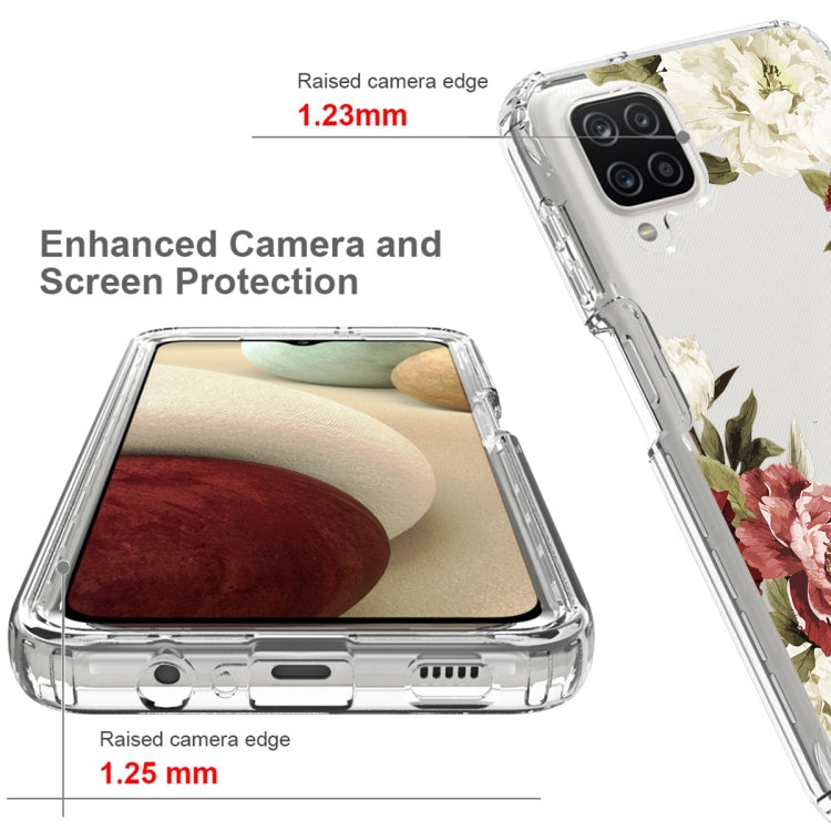 For Samsung Galaxy A12 PC+TPU Transparent Painted Phone Case