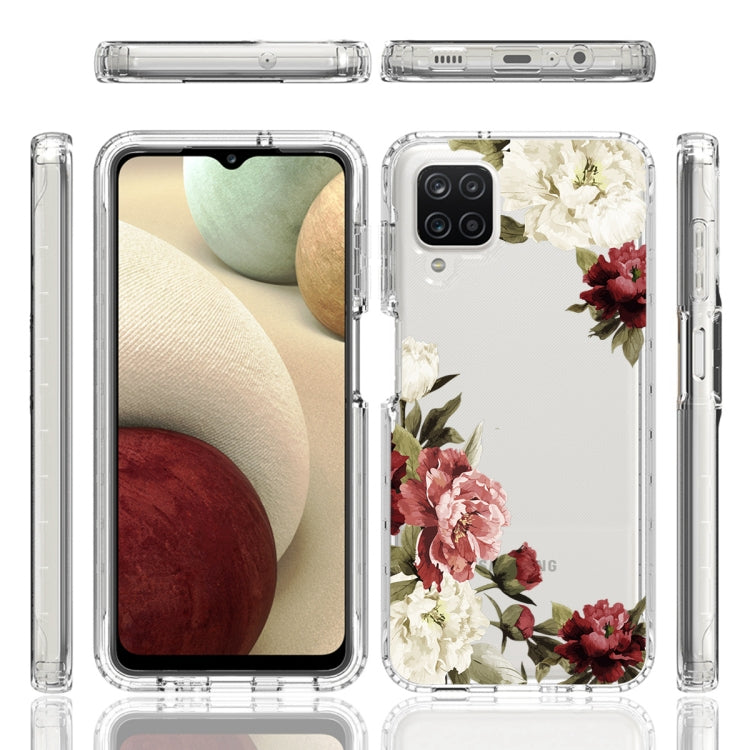 For Samsung Galaxy A12 PC+TPU Transparent Painted Phone Case