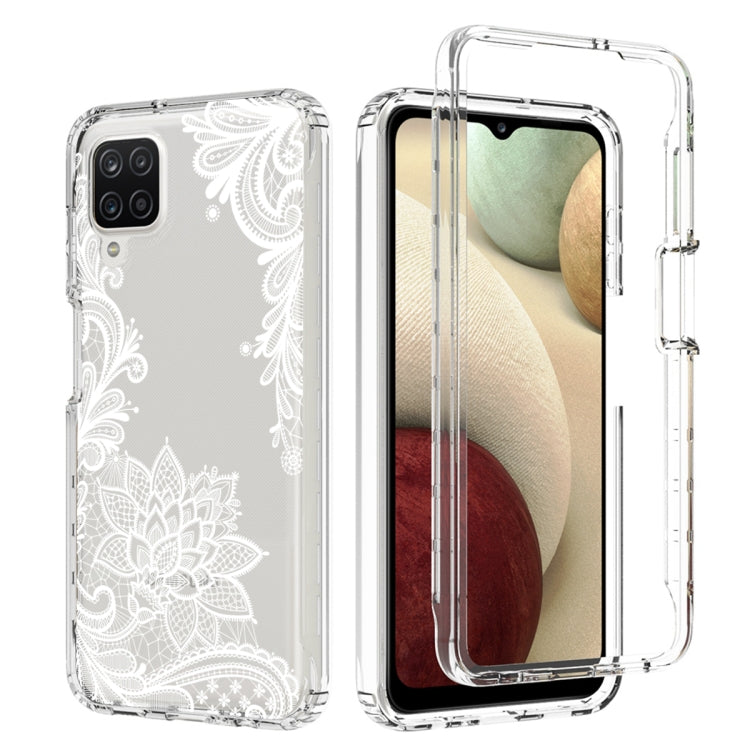 For Samsung Galaxy A12 PC+TPU Transparent Painted Phone Case