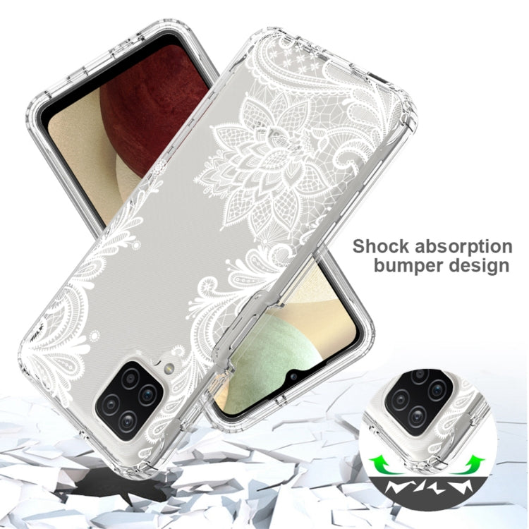 For Samsung Galaxy A12 PC+TPU Transparent Painted Phone Case