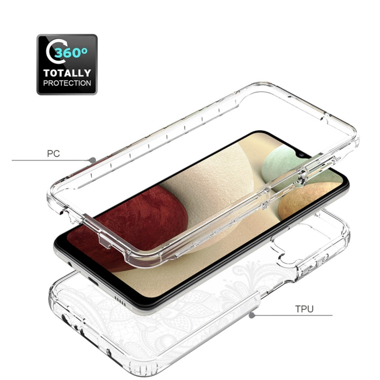 For Samsung Galaxy A12 PC+TPU Transparent Painted Phone Case