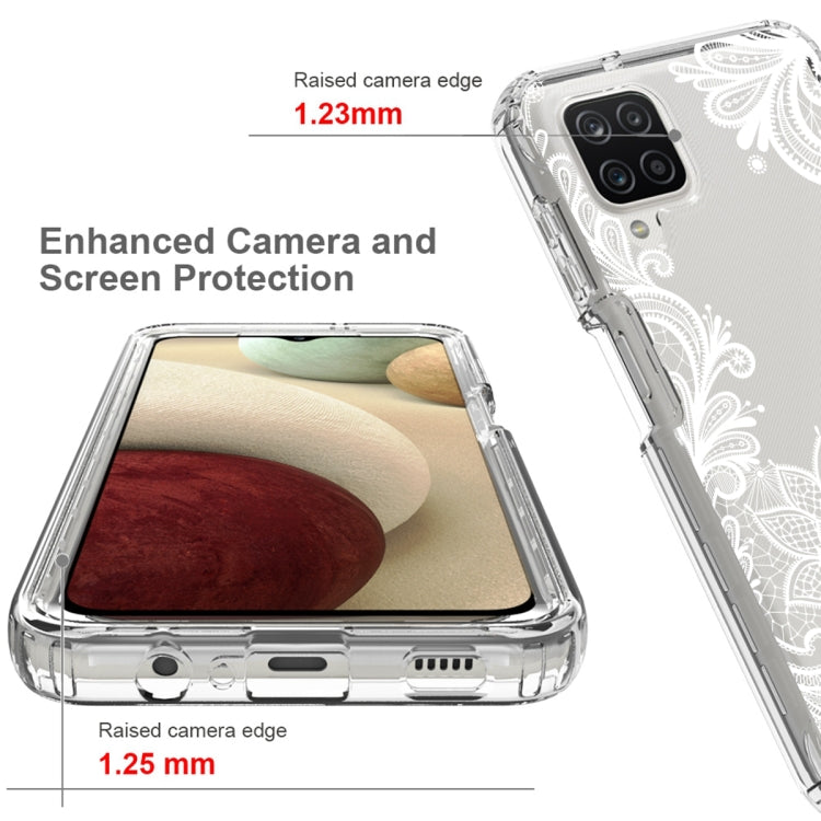 For Samsung Galaxy A12 PC+TPU Transparent Painted Phone Case