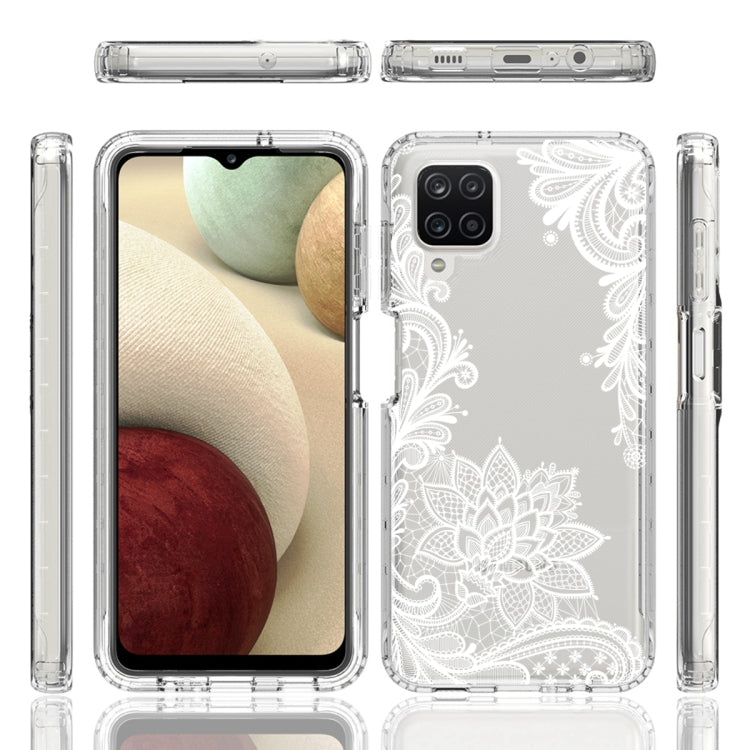 For Samsung Galaxy A12 PC+TPU Transparent Painted Phone Case