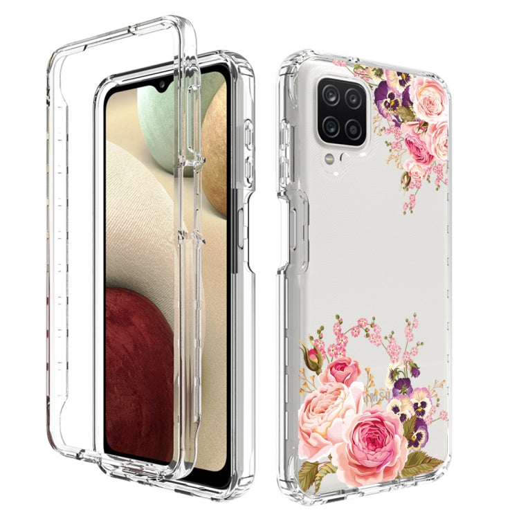 For Samsung Galaxy A12 PC+TPU Transparent Painted Phone Case