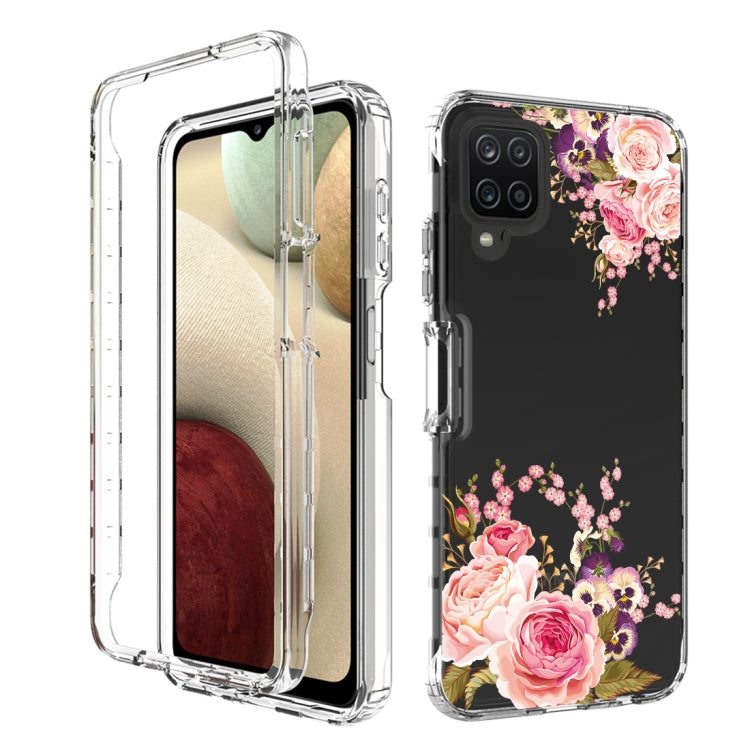 For Samsung Galaxy A12 PC+TPU Transparent Painted Phone Case