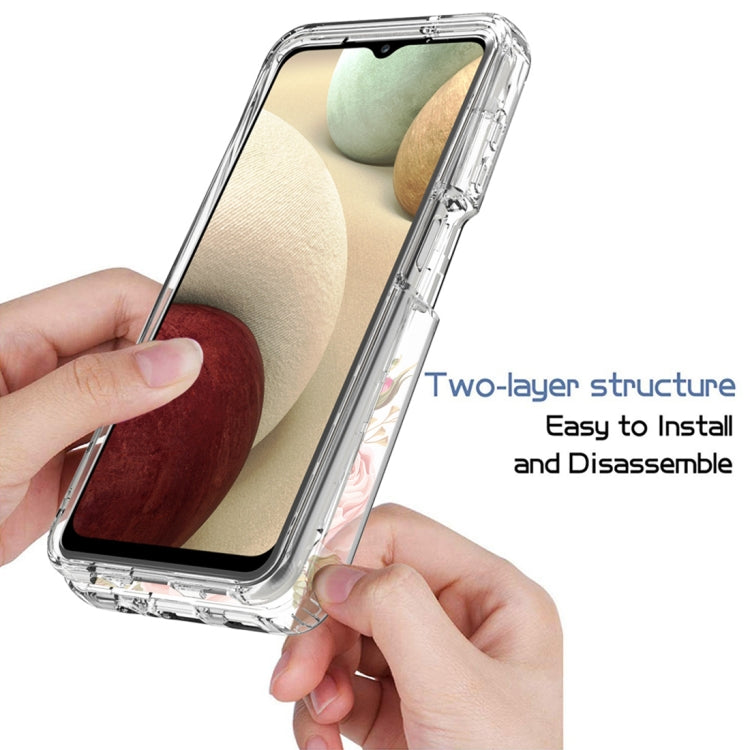 For Samsung Galaxy A12 PC+TPU Transparent Painted Phone Case