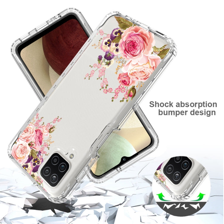 For Samsung Galaxy A12 PC+TPU Transparent Painted Phone Case