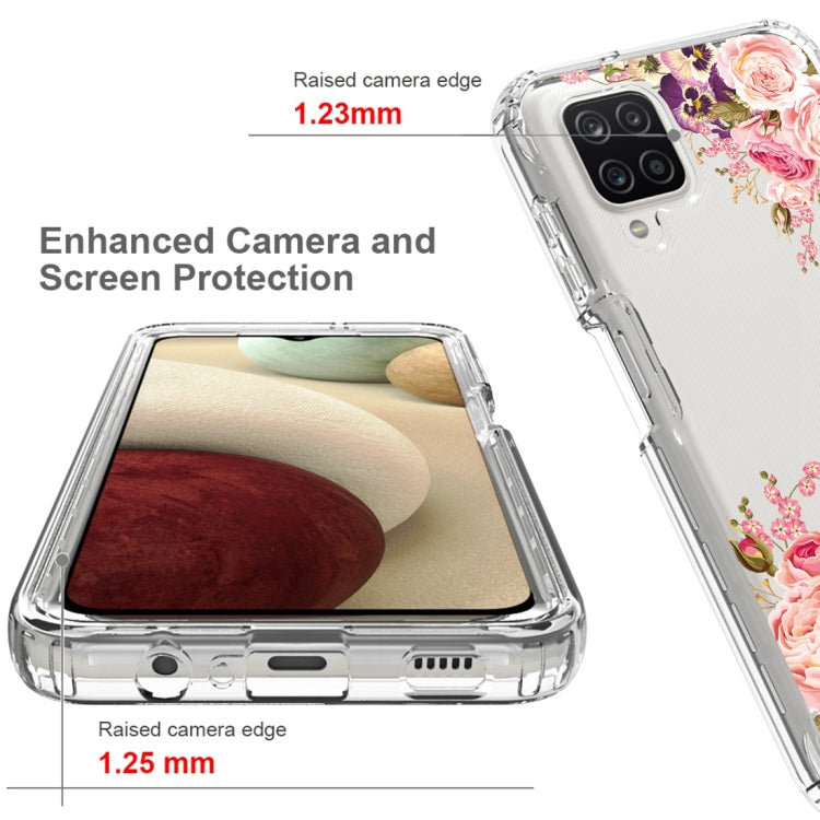 For Samsung Galaxy A12 PC+TPU Transparent Painted Phone Case