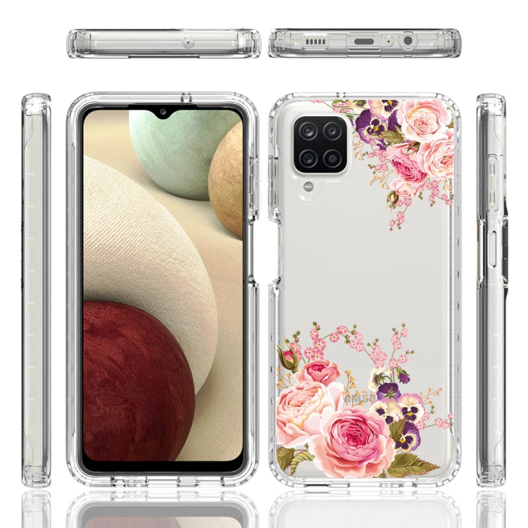 For Samsung Galaxy A12 PC+TPU Transparent Painted Phone Case