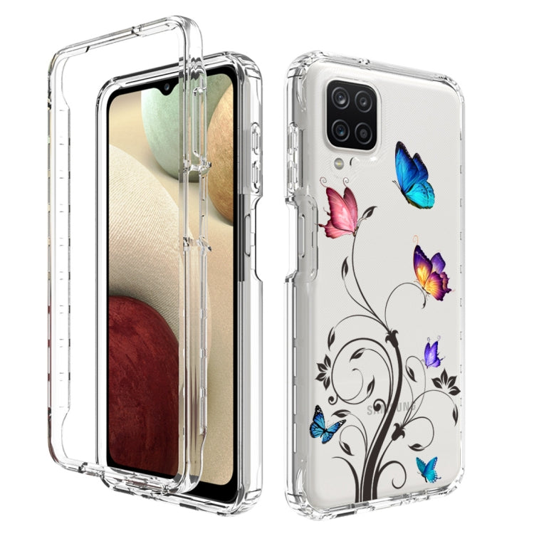 For Samsung Galaxy A12 PC+TPU Transparent Painted Phone Case