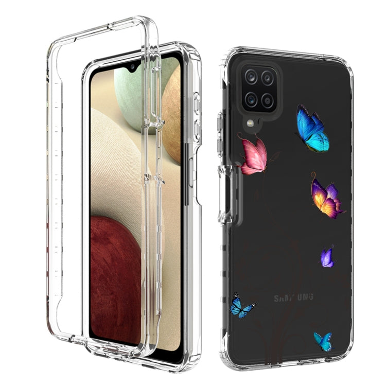 For Samsung Galaxy A12 PC+TPU Transparent Painted Phone Case