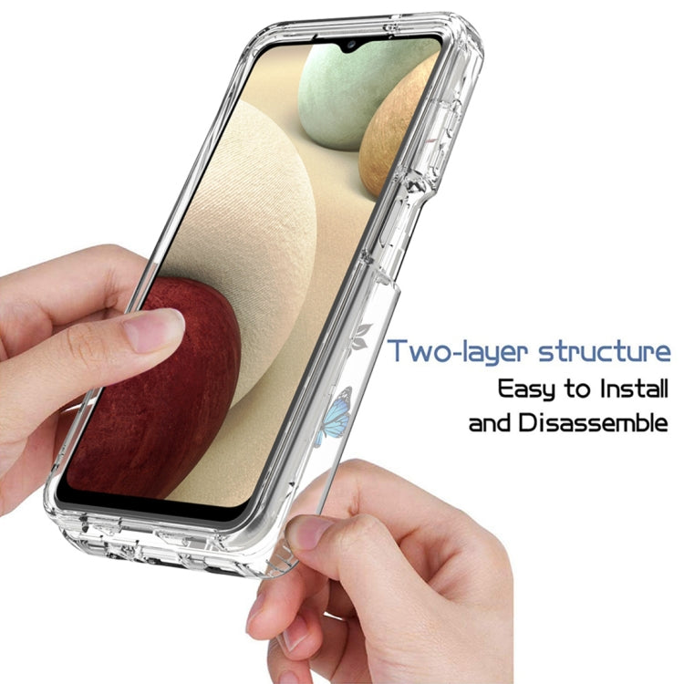 For Samsung Galaxy A12 PC+TPU Transparent Painted Phone Case