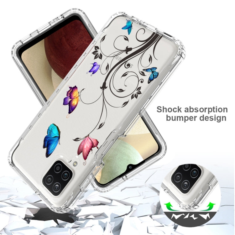 For Samsung Galaxy A12 PC+TPU Transparent Painted Phone Case