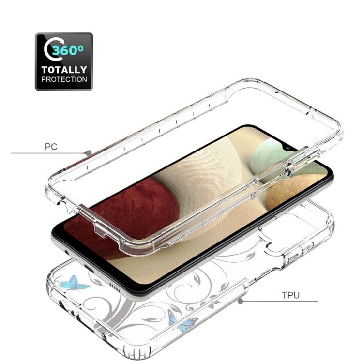 For Samsung Galaxy A12 PC+TPU Transparent Painted Phone Case