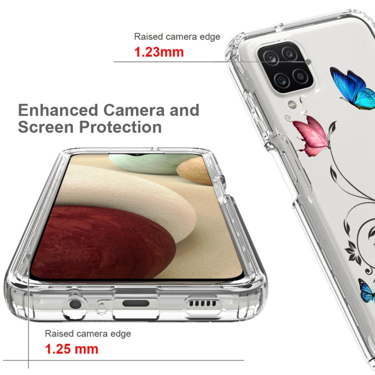 For Samsung Galaxy A12 PC+TPU Transparent Painted Phone Case