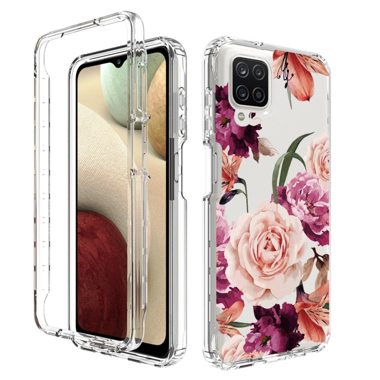 For Samsung Galaxy A12 PC+TPU Transparent Painted Phone Case