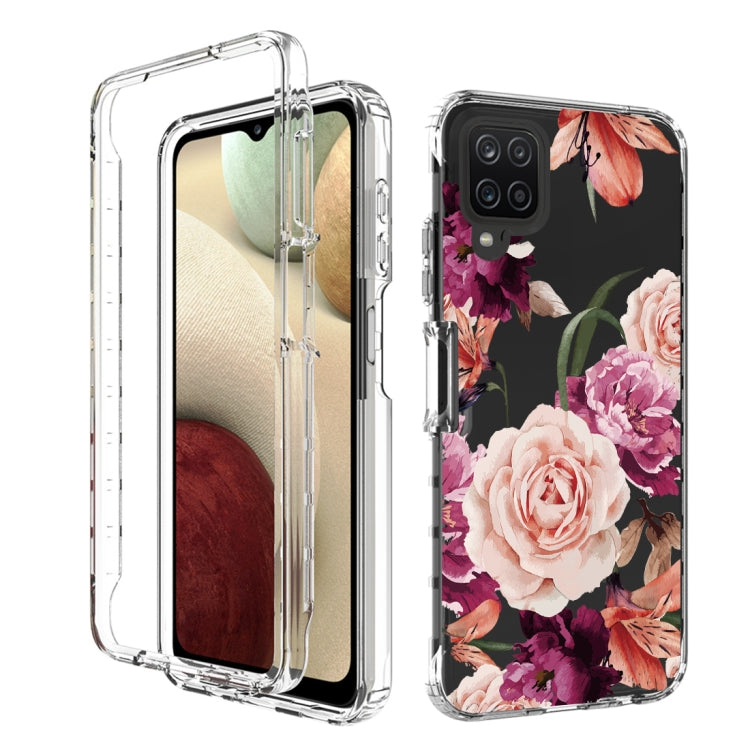 For Samsung Galaxy A12 PC+TPU Transparent Painted Phone Case