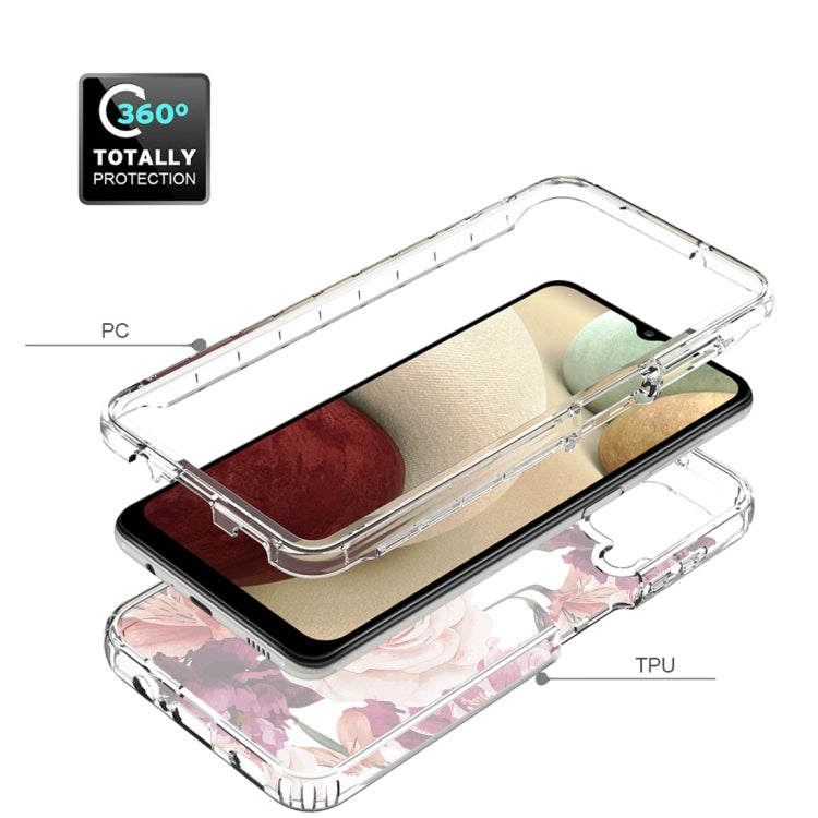 For Samsung Galaxy A12 PC+TPU Transparent Painted Phone Case