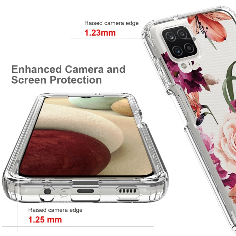 For Samsung Galaxy A12 PC+TPU Transparent Painted Phone Case