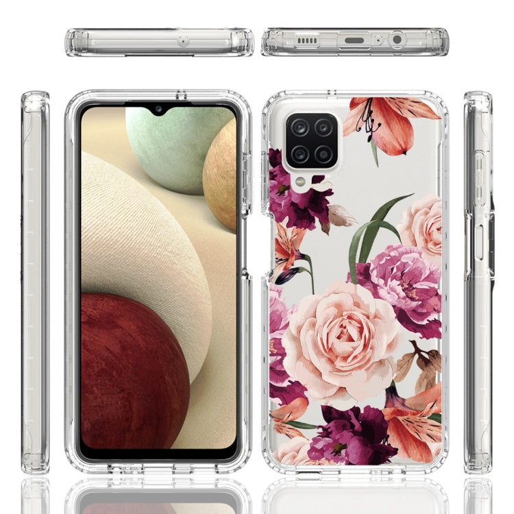 For Samsung Galaxy A12 PC+TPU Transparent Painted Phone Case