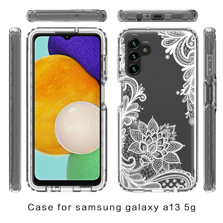 For Samsung Galaxy A13 5G PC+TPU Transparent Painted Phone Case