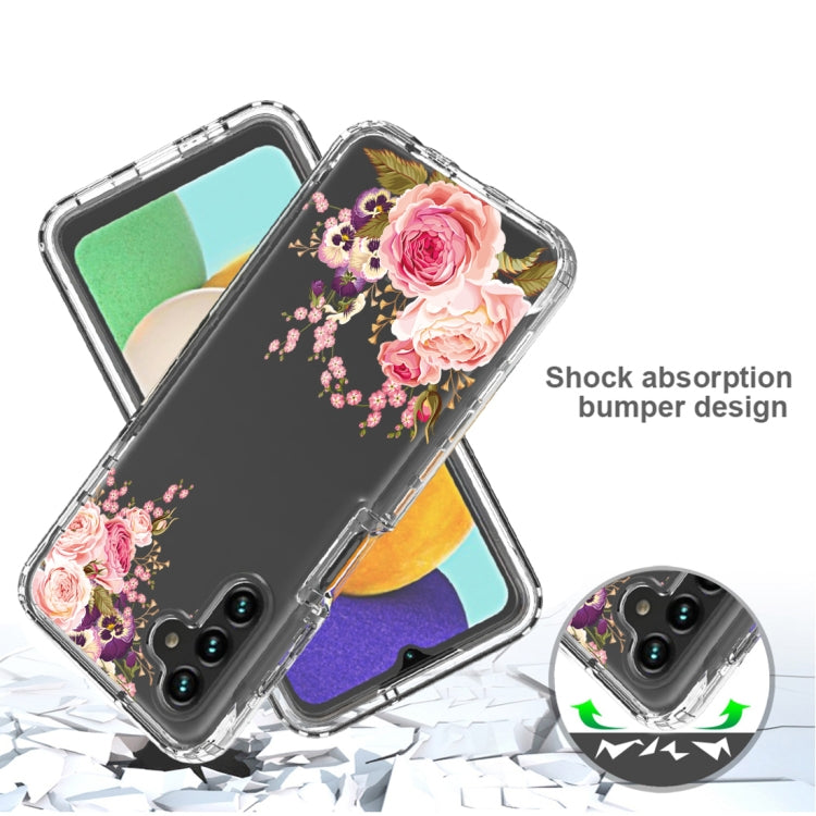 For Samsung Galaxy A13 5G PC+TPU Transparent Painted Phone Case