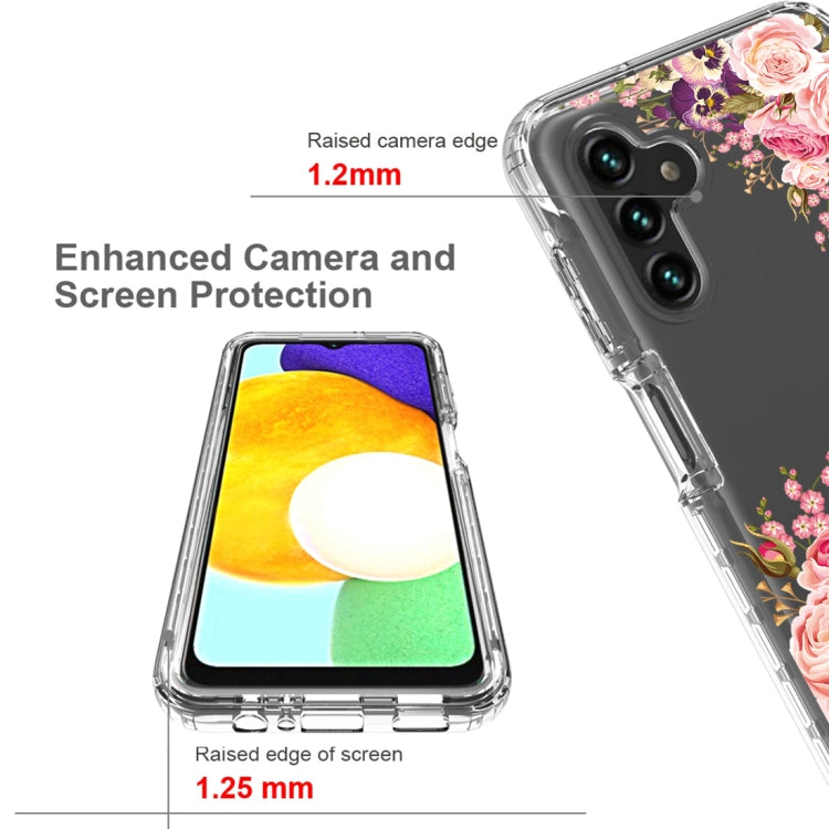 For Samsung Galaxy A13 5G PC+TPU Transparent Painted Phone Case
