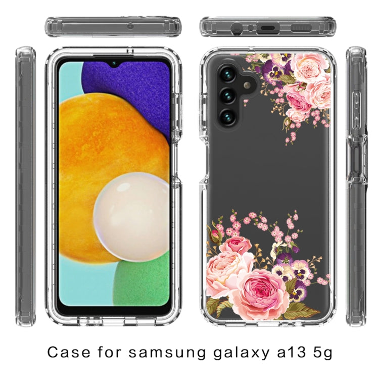 For Samsung Galaxy A13 5G PC+TPU Transparent Painted Phone Case