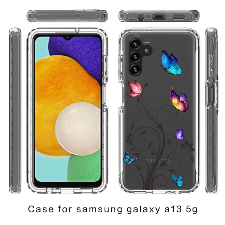 For Samsung Galaxy A13 5G PC+TPU Transparent Painted Phone Case